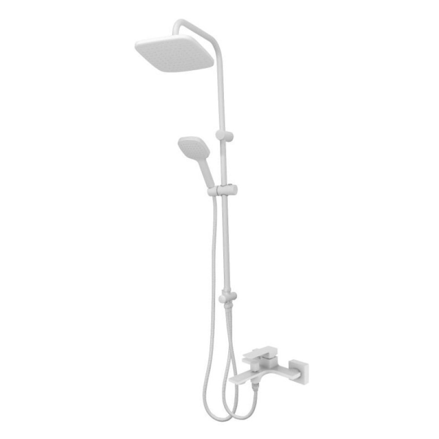 Душевая система Orange Lutz M04-944w с фиксированным изливом, белый матовый