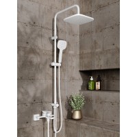 Душевая система Orange Lutz M04-944w с фиксированным изливом, белый матовый