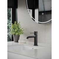 Смеситель Orange Karl для раковины, черный матовый, M05-021b