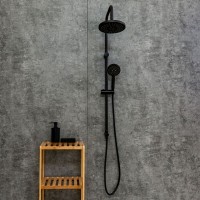 Душевая система Orange Karl с фиксированным изливом, черный матовый, M05-932b