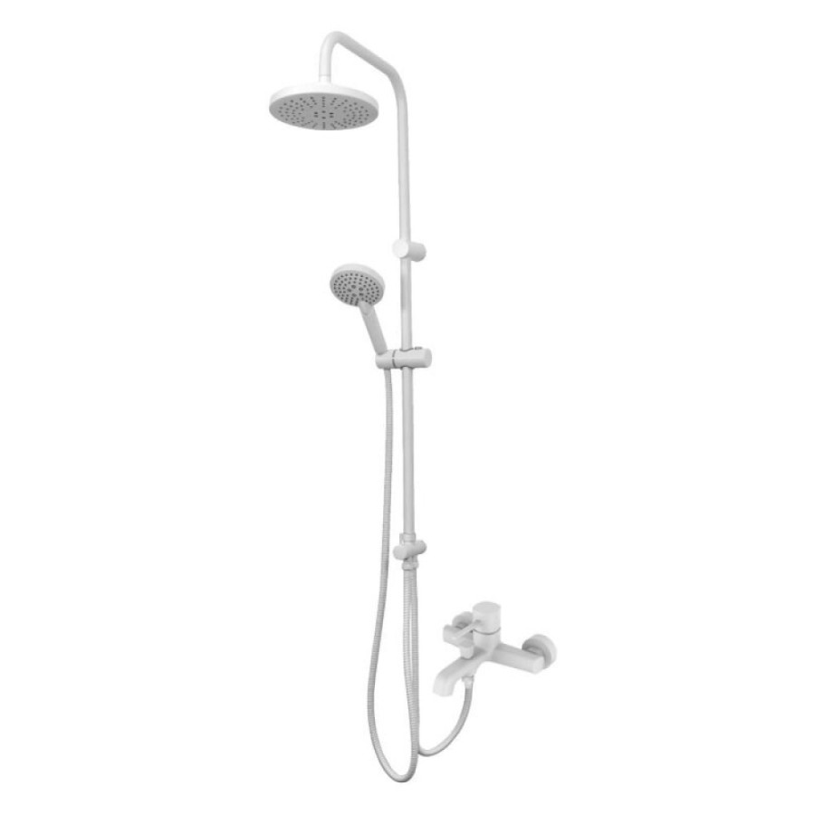 Душевая система Orange Karl M05-932w с фиксированным изливом, белый матовый