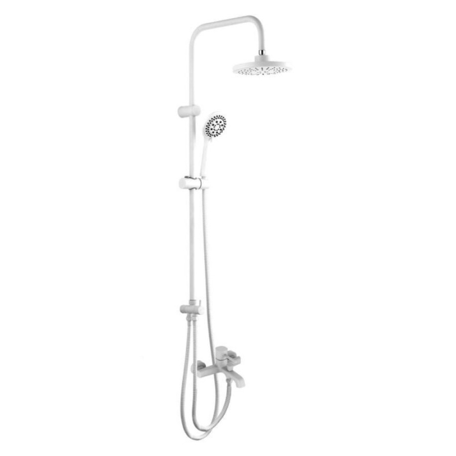 Душевая система Orange Karl M05-933w с фиксированным изливом, белый матовый