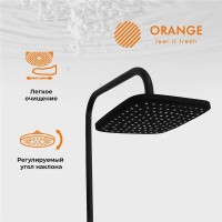 Душевая система Orange Karl M05-934b с фиксированным изливом, черный матовый