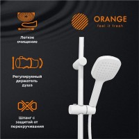 Душевая система Orange Karl M05-934w с фиксированным изливом, белый матовый