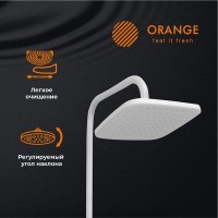 Душевая система Orange Karl M05-934w с фиксированным изливом, белый матовый