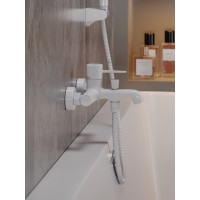 Душевая система Orange Karl M05-934w с фиксированным изливом, белый матовый