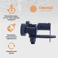 Смеситель Orange Berni M09-100b для ванны и душа, черный матовый