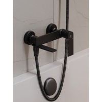 Смеситель Orange Berni M09-100b для ванны и душа, черный матовый