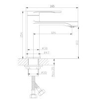Смеситель Orange Vesper для раковины, хром, M10-021cr