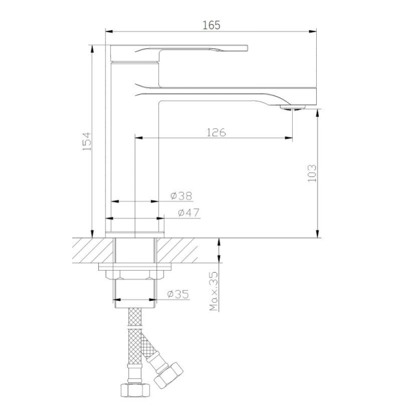 Смеситель Orange Vesper для раковины, хром, M10-021cr