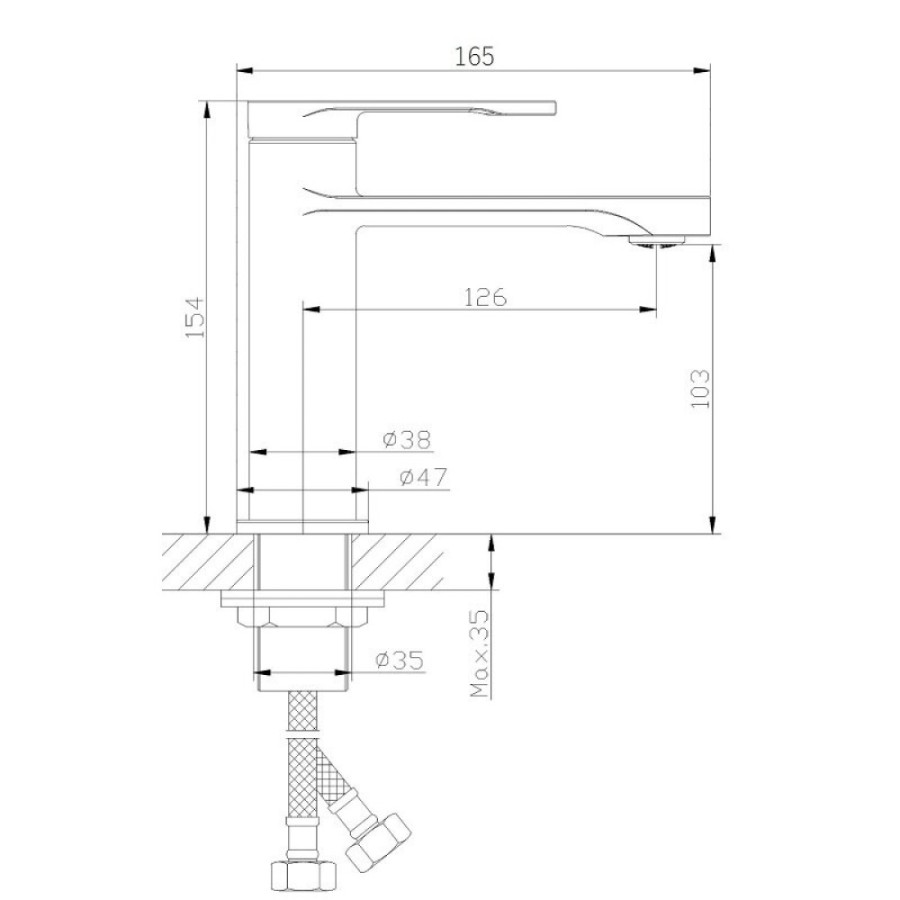 Смеситель Orange Vesper для раковины, хром, M10-021cr