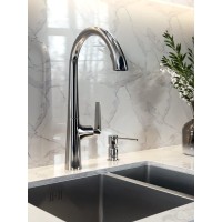 Смеситель Orange Boni M15-120cr для кухонной мойки, с выдвижным изливом, хром