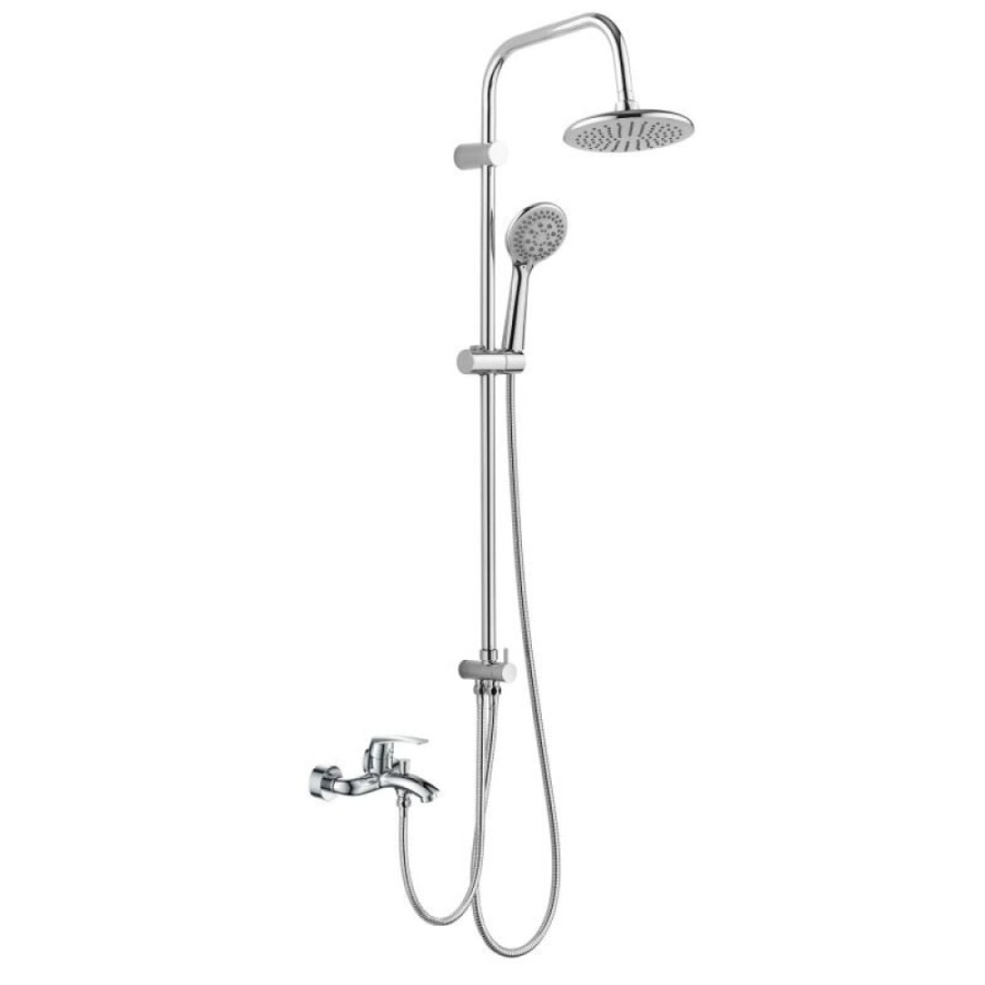 Душевая система Orange Alfi M18-933cr с фиксированным изливом, хром