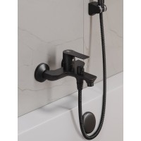 Душевая система Orange Aristo M19-932b с фиксированным изливом, черный матовый