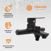 Душевая система Orange Aristo M19-932b с фиксированным изливом, черный матовый