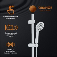 Душевая система Orange Aristo M19-933w с фиксированным изливом, белый матовый
