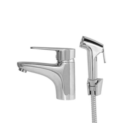 Смеситель Orange Otto для раковины с гигиеническим душем, хром, M22-022cr