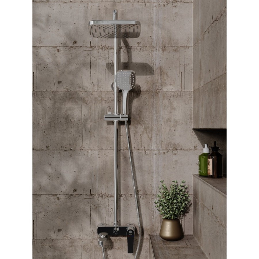 Душевая система Orange Otto M22-811cr с поворотным изливом, хром