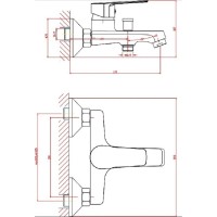Смеситель Orange Loop M26-100AB для ванны и душа, античная бронза
