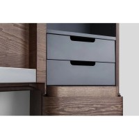 Пенал Am.Pm Sensation, M30CHL0406NF, цвет - орех, левый, 40x35x155 см