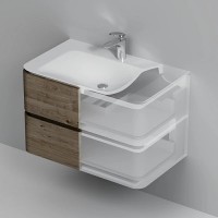 Тумба под раковину Am.Pm Sensation 80 см, подвесная, цвет табачный дуб, M30FHX0802TF