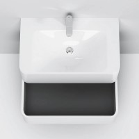 Тумба под раковину Am.Pm Sensation 80 см, подвесная, цвет белый глянец, M30FHX0802WG