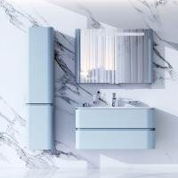 Тумба под раковину Am.Pm Sensation 100 см, подвесная, светло-голубая, M30FHX1002BG