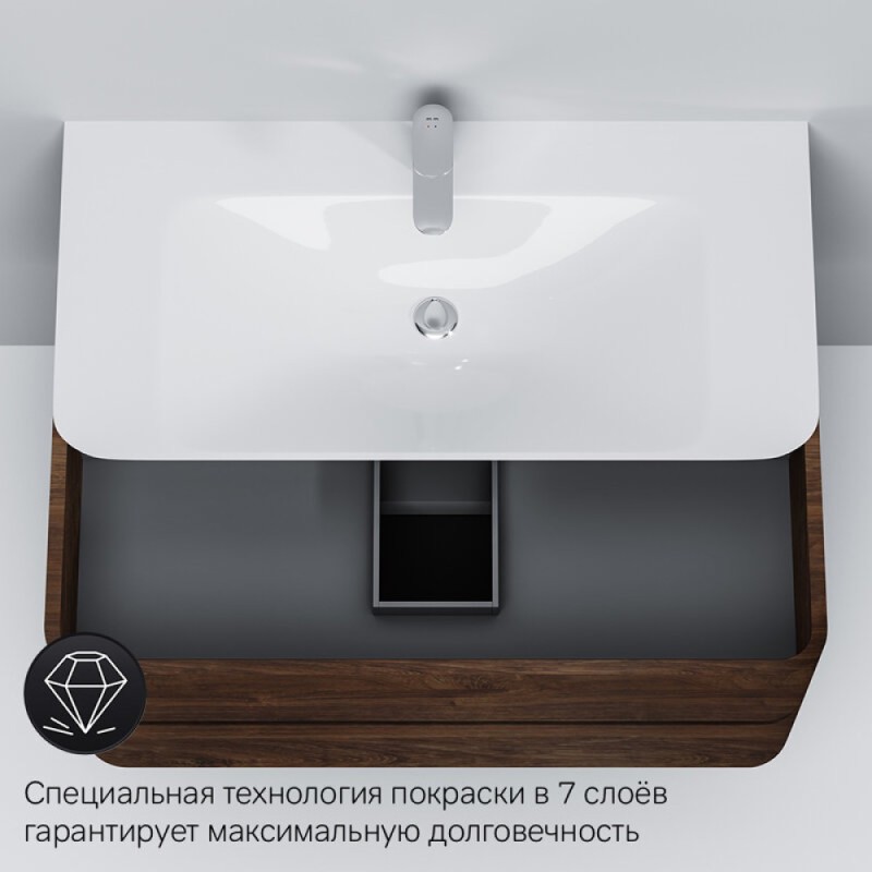 Тумба под раковину Am.Pm Sensation 100 см, подвесная, орех, M30FHX1002NF