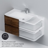 Тумба под раковину Am.Pm Sensation 100 см, подвесная, орех, M30FHX1002NF