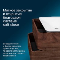 Тумба под раковину Am.Pm Sensation 100 см, подвесная, орех, M30FHX1002NF