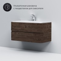 Тумба под раковину Am.Pm Sensation 100 см, подвесная, табачный дуб, M30FHX1002TF