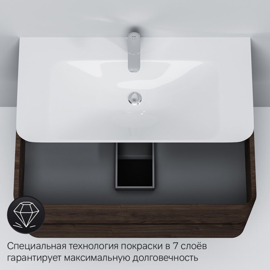 Тумба под раковину Am.Pm Sensation 100 см, подвесная, табачный дуб, M30FHX1002TF
