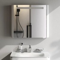 Зеркальный шкаф Am.Pm Sensation M30MCL0801WG, цвет - белый глянец, с подсветкой, левый, 80 см