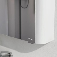 Зеркальный шкаф Am.Pm Sensation M30MCL0801WG, цвет - белый глянец, с подсветкой, левый, 80 см