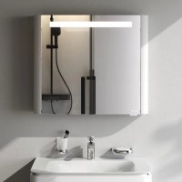Зеркальный шкаф Am.Pm Sensation M30MCL0801WG, цвет - белый глянец, с подсветкой, левый, 80 см