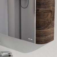 Зеркальный шкаф Am.Pm Sensation M30MCR0801NF, цвет - орех, с подсветкой, правый, 80 см