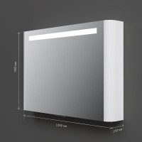 Зеркальный шкаф Am.Pm Sensation M30MCX1001WG, цвет - белый глянец, с подсветкой, 100 см