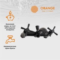 Смеситель Orange Mia для ванны и душа, черный матовый, M34-100B