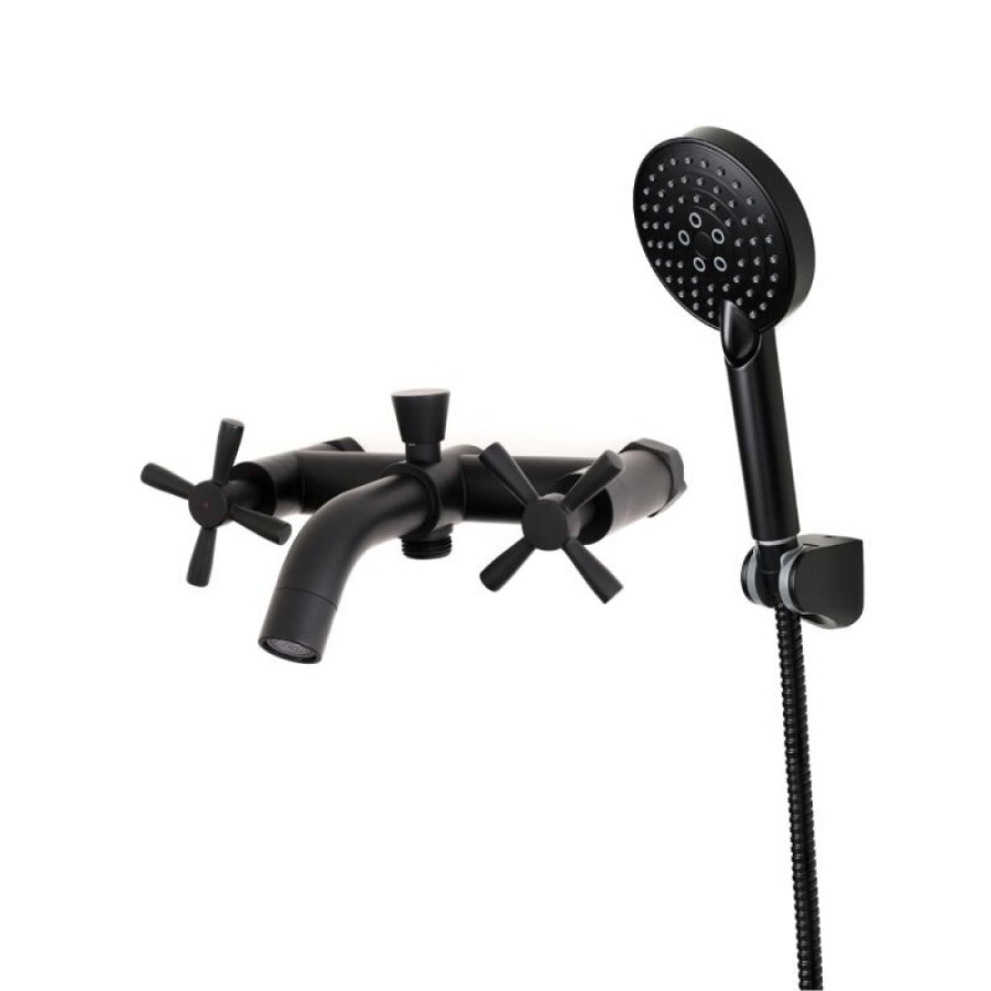 Смеситель Orange Mia для ванны и душа, черный матовый, M34-300B