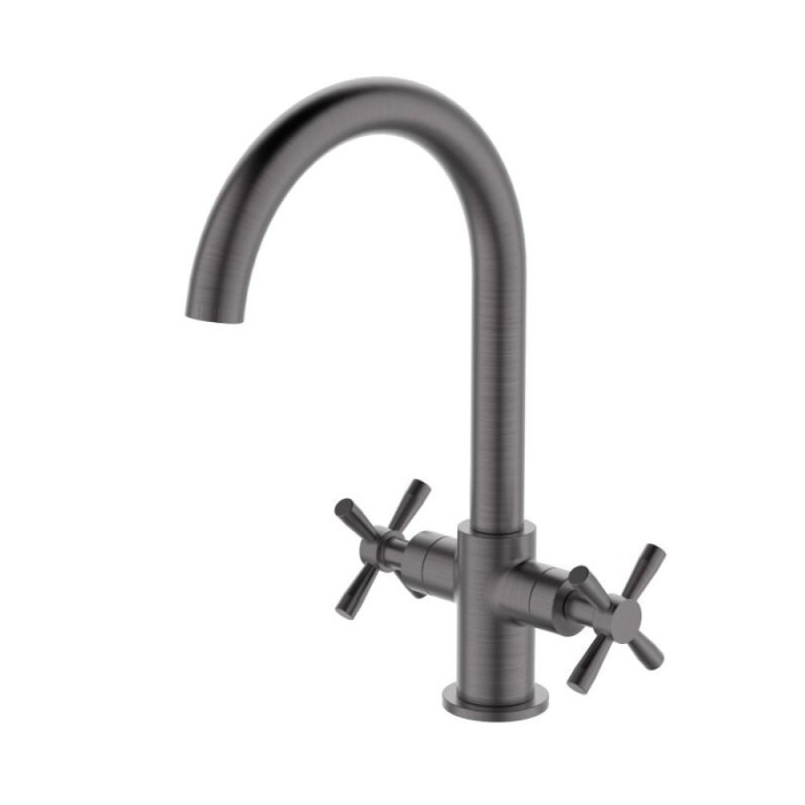 Смеситель Orange Mia для кухонной мойки, графит матовый, M34-821Gr