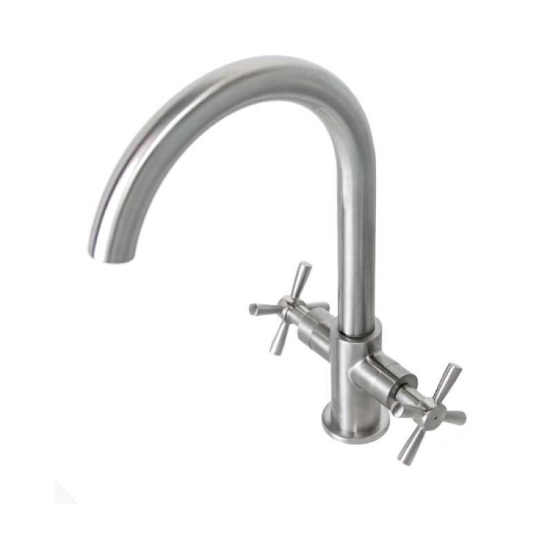 Смеситель Orange Mia для кухонной мойки, никель матовый, M34-821Ni