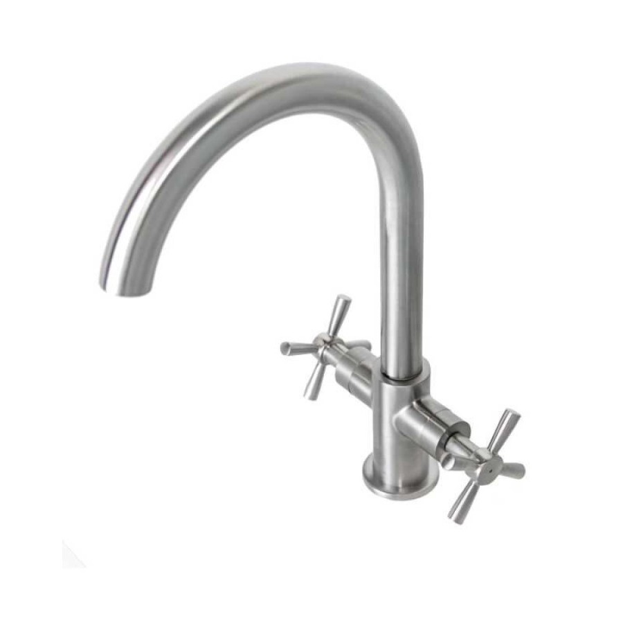 Смеситель Orange Mia для кухонной мойки, никель матовый, M34-821Ni