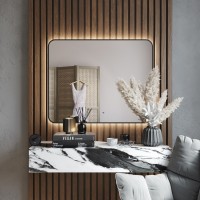 BOND M35ZE-10080 Зеркало прямоугольное Лофт 100х80см с подсветкой и черным обрамлением