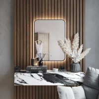 BOND M35ZE-6080 Зеркало прямоугольное Лофт 60х80см с подсветкой и черным обрамлением