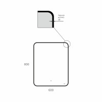 BOND M35ZE-6080 Зеркало прямоугольное Лофт 60х80см с подсветкой и черным обрамлением