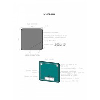 BOND M35ZE-8080 Зеркало квадратное Лофт 80х80см с подсветкой и черным обрамлением