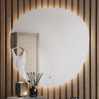 BOND M37ZE-8080 Зеркало круглое неправильной формы 80х80см с LED подсветкой и бесконтактным сенсором