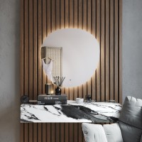 BOND M37ZE-8080 Зеркало круглое неправильной формы 80х80см с LED подсветкой и бесконтактным сенсором