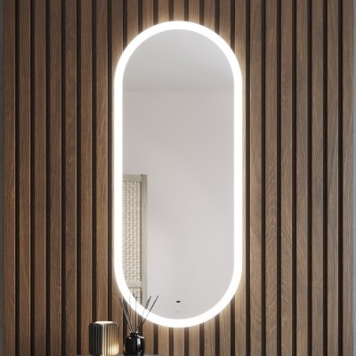 BOND M41ZE-50120 Зеркало овальное 50х120см с LED подсветкой и бесконтактным сенсором