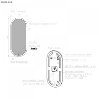 BOND M41ZE-50120 Зеркало овальное 50х120см с LED подсветкой и бесконтактным сенсором